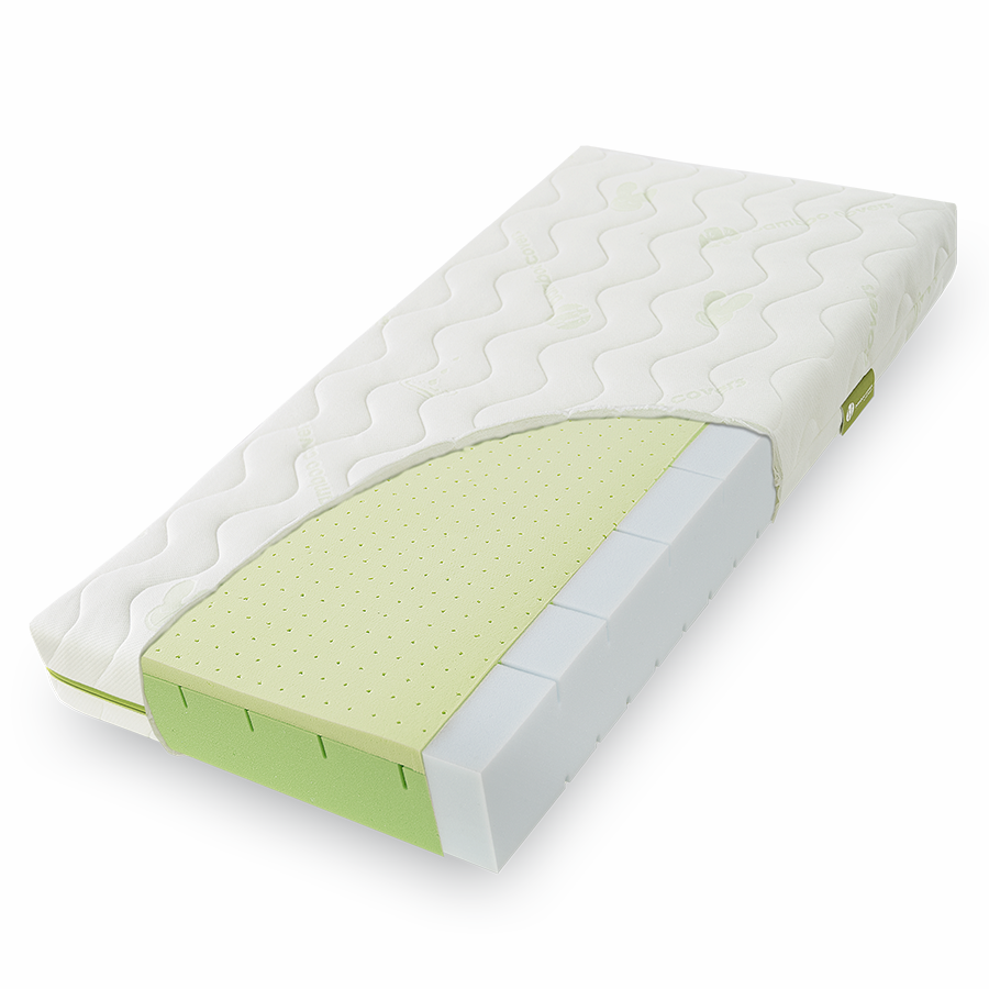 Materac lateksowy Sensitive - Materac dla dziecka i niemowlaka Materac lateksowo piankowy Sensitive MDM.2304 przekroj A - Materac dla dziecka i niemowlaka