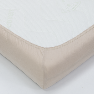 Prześcieradło Bambusowe Beżowe - Materac dla dziecka i niemowlaka Przescieradlo bambusowe bezowe naroznik - Materac dla dziecka i niemowlaka