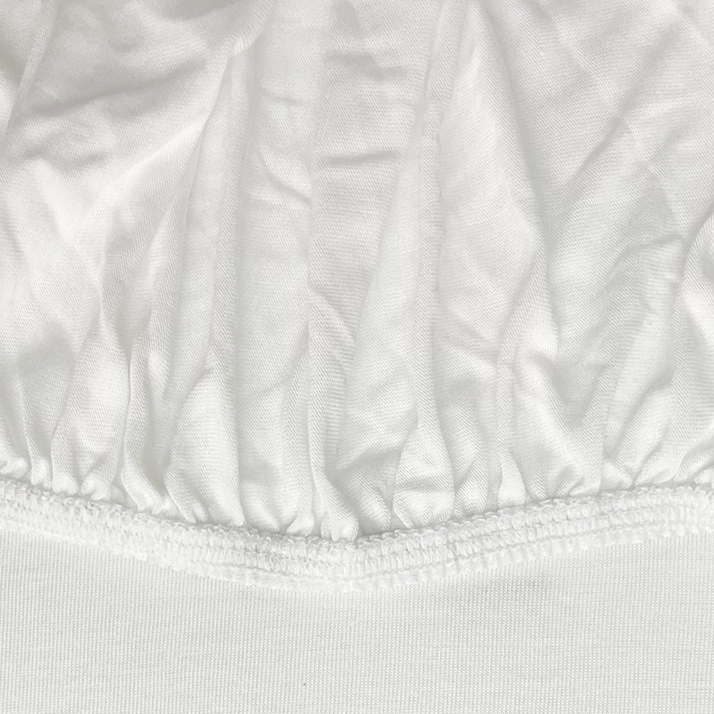 Prześcieradło-bambusowe-białe-szarfa Przescieradlo bambusowe biale szarfa - Materac dla dziecka i niemowlaka