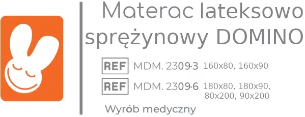 Materac lateksowo sprężynowy DOMINO 15 cm - Materac dla dziecka i niemowlaka dominooznaczenie - Materac dla dziecka i niemowlaka