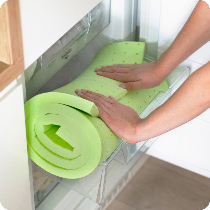 Rolowany lateks mrożenie, materac lateksowy sensitive