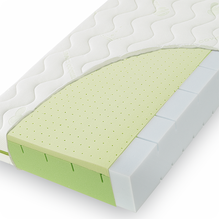 Materac lateksowy Sensitive , materac do łóżeczka 120x60 cm, utwardzone krawędzie