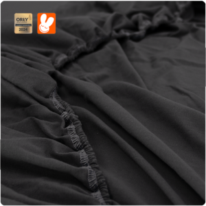 Przescieradlo jersey grafit guma - Materac dla dziecka i niemowlaka