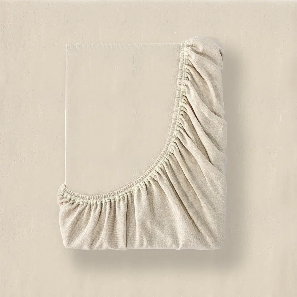 Prześcieradło Jersey Bawełna Beż