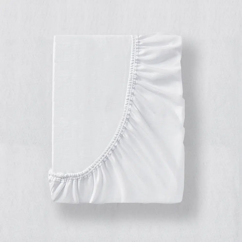 Prześcieradło Jersey Bawełna Białe