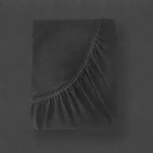 Prześcieradło Jersey Bawełna Czarne