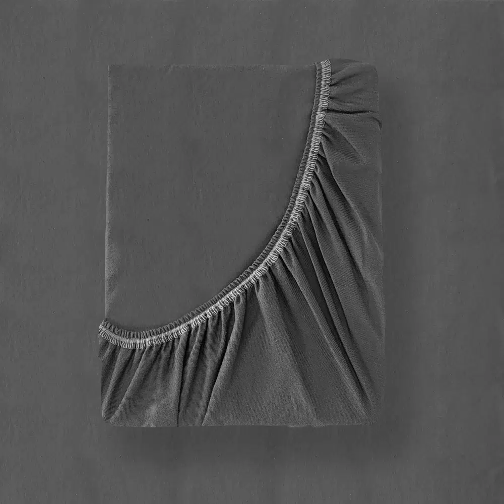 Prześcieradło Jersey Bawełna Grafit