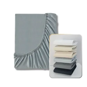 przescieradlo jersey szare - Materac dla dziecka i niemowlaka