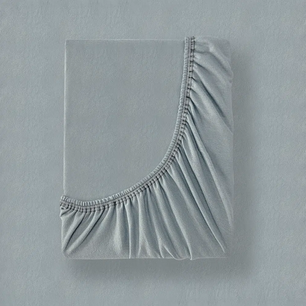 Prześcieradło Jersey Bawełna Szare