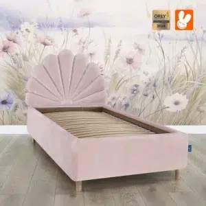 Lozko z FLOWER PINK MN23 laka2 - Materac dla dziecka i niemowlaka