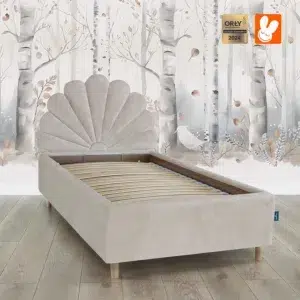 Lozko z cappucino FLOWER MN03 las - Materac dla dziecka i niemowlaka