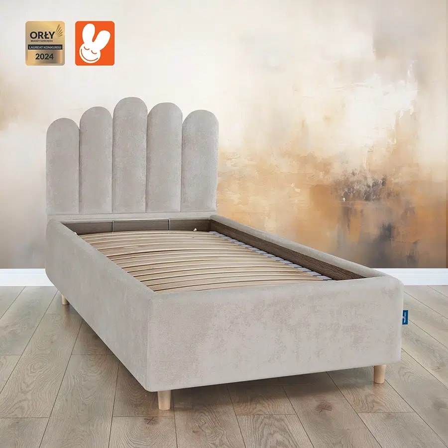 RoyalDreams Lozko COOCKIE cappucino MN03 studio - Materac dla dziecka i niemowlaka