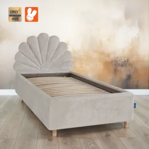 RoyalDreams Lozko FLOWERS cappucino MN03 studio - Materac dla dziecka i niemowlaka