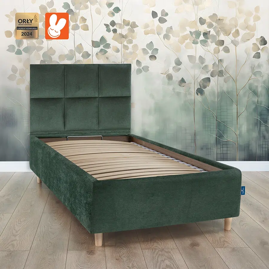 RoyalDreams Lozko classic GREEN MN18 liscie - Materac dla dziecka i niemowlaka