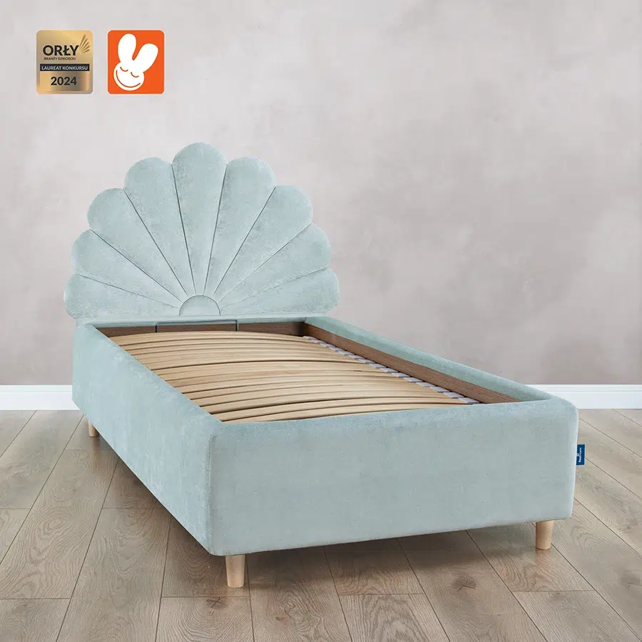 RoyalDreams Lozko flower mint MN21 studio rama - Materac dla dziecka i niemowlaka