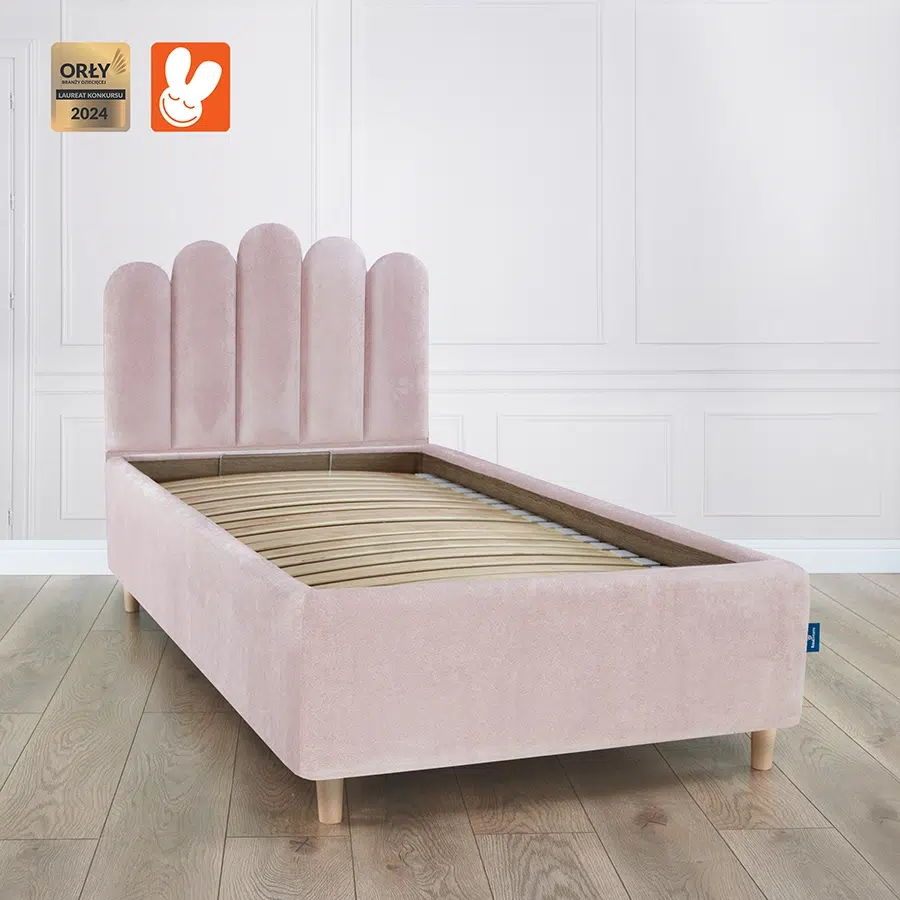 RoyalDreams Lozko z coockie PINK MN23 studio rama - Materac dla dziecka i niemowlaka