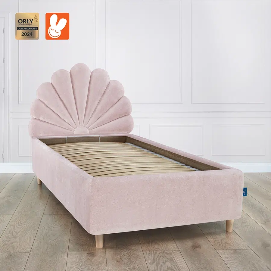 RoyalDreams Lozko z flower PINK MN23 studio rama - Materac dla dziecka i niemowlaka