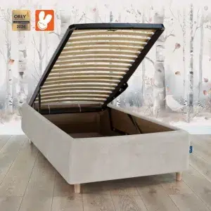 RoyalDreams Lozko z pojemnikiem CAPPUCINO MN03 las rama - Materac dla dziecka i niemowlaka