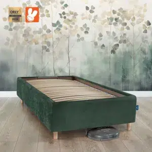 RoyalDreams Lozko z pojemnikiem GREEN MN18 liscie odkurzacz - Materac dla dziecka i niemowlaka