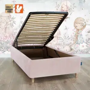 RoyalDreams Lozko z pojemnikiem PINK MN23 dziewczynki rama - Materac dla dziecka i niemowlaka