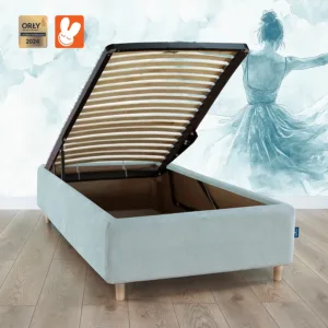 RoyalDreams Lozko z pojemnikiem mint MN21 tancerka rama - Materac dla dziecka i niemowlaka