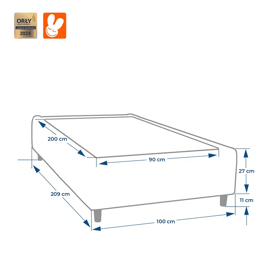 Łóżko 90x200 tapicerowane z pojemnikiem Cappucino - Materac dla dziecka i niemowlaka RoyalDreams Lozko z pojemnikiem wymiary 90x200 1 - Materac dla dziecka i niemowlaka