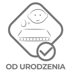 Materac do łóżeczka Bezpieczny Maluch - Materac dla dziecka i niemowlaka piktogram szary od urodzenia - Materac dla dziecka i niemowlaka